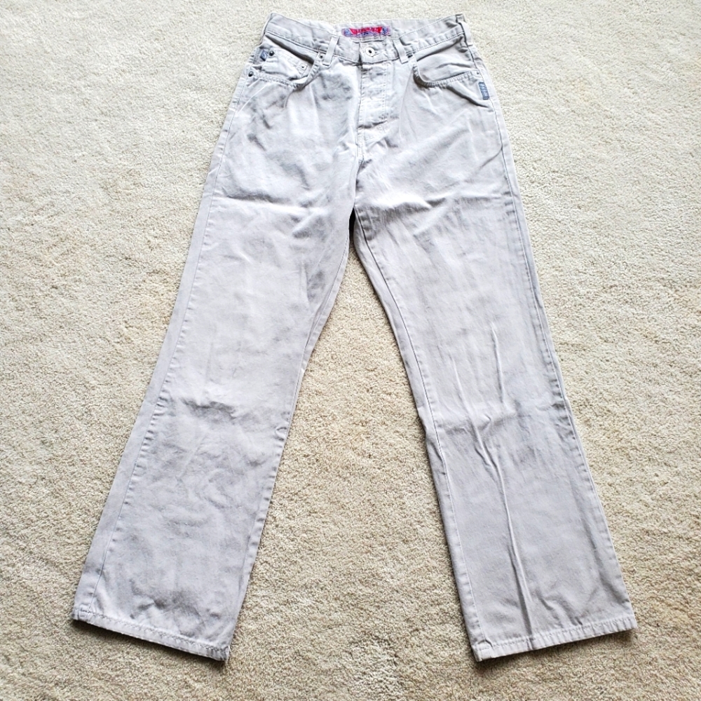 Silver Jeans Sz 30x30 90s Wide Leg Button Fly Khaki Pants Vintage High Rise Mom